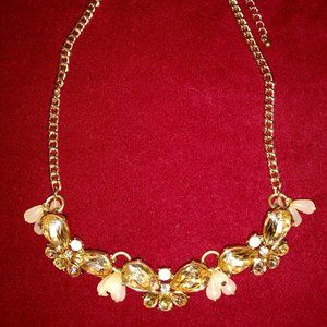 'Peachy Papillon' Gold Necklace
